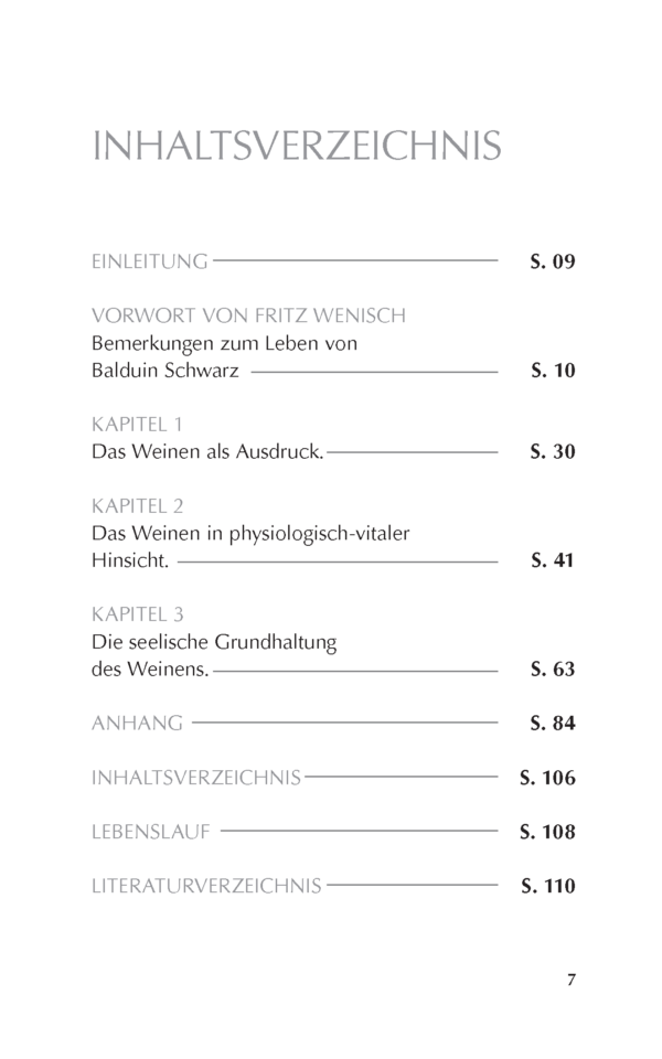 Inhverz-Weinen Untersuchungen zur Psychologie des Weinens