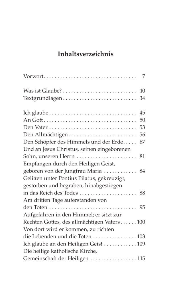 InhVerz-Credo-LV-20163_Seite_1 Credo - Inhaltsverzeichnis