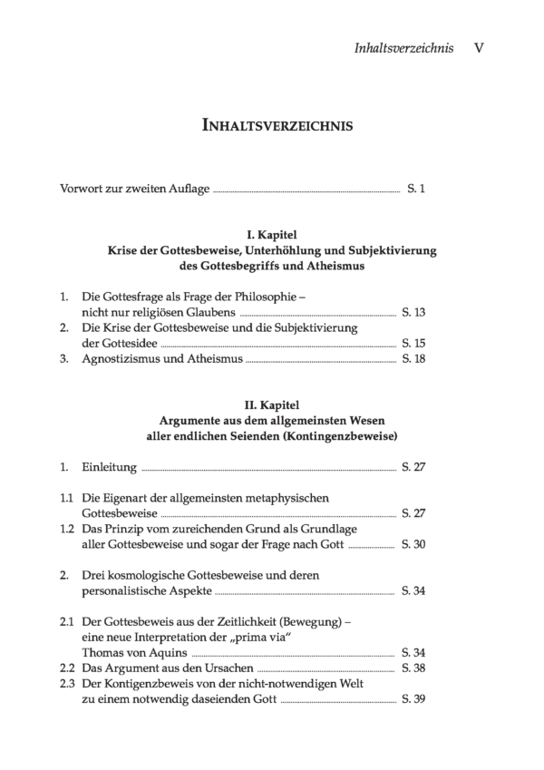 Seifert_Inhaltsverzeichnis_14012021_DEF_Seite_1 Erkenntnis des Vollkommenen. Wege der Vernunft zu Gott; 2. Auflage