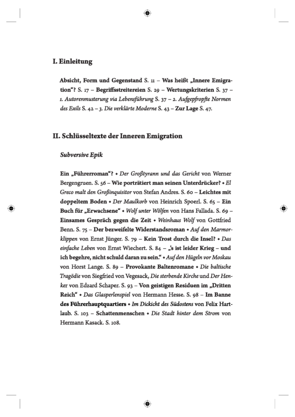 Scholdt_Schlaglichter_Inhaltsverz_Seite_1 Schlaglichter auf die „Innere Emigration“