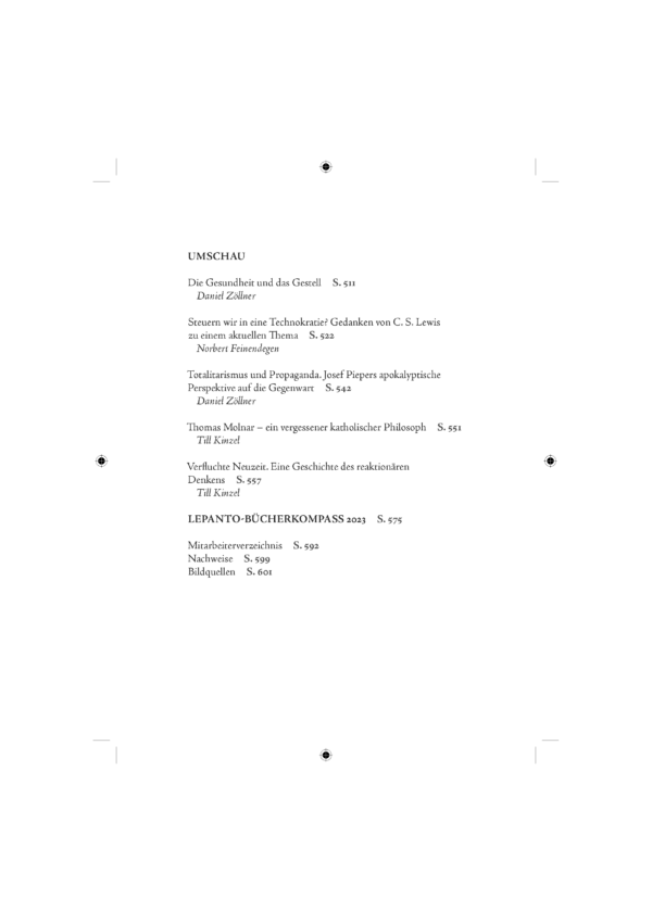 LA2023_Inhalt_DEF_IV_Seite_4 Lepanto-Almanach 4/5 (2023/24)