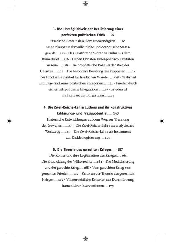 Rohde_Inhaltsverz_Seite_2 Das Kreuz und der Krieg. Prämissen einer realistischen katholischen Friedensethik