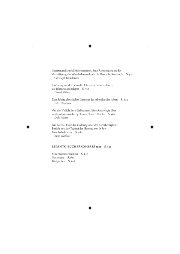 LA2025_Inhaltsverz_Seite_4 Lepanto-Almanach 6/7 (2025/26)
