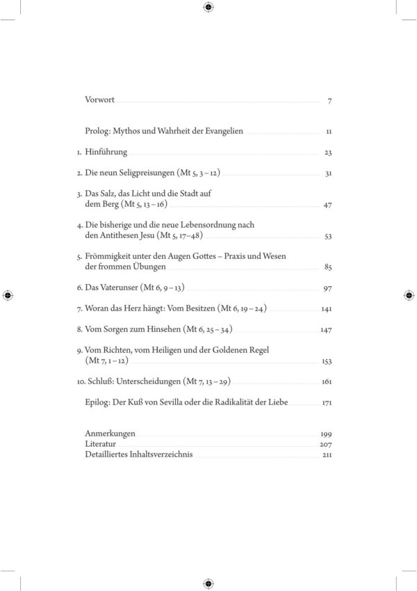 Stahl_Bergpredigt_Inhaltsverz_Page_1 Die Bergpredigt. Über das radikale Wagnis des Christseins